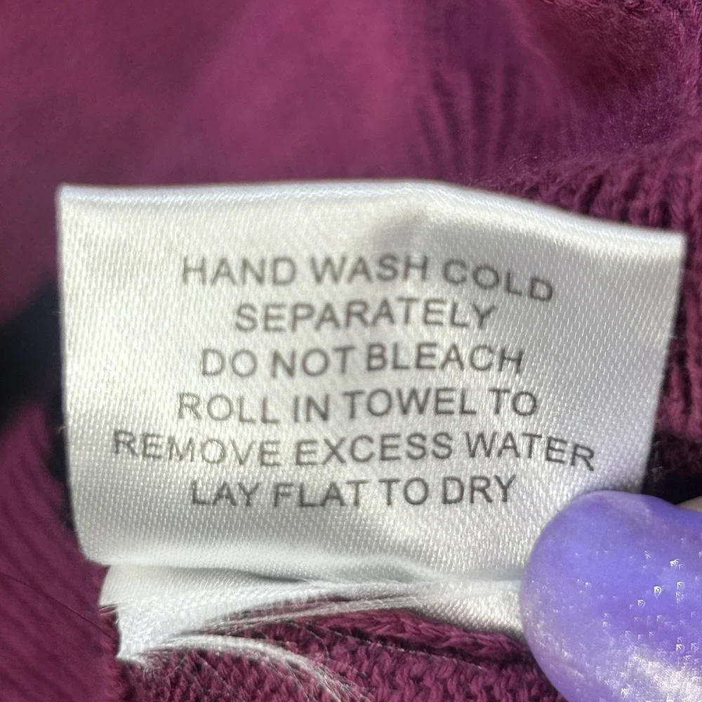 Modcloth Bat Dress Large Knit Midi Sweater Bodycon Purple Goth Witch Halloween - Picture 7 of 16